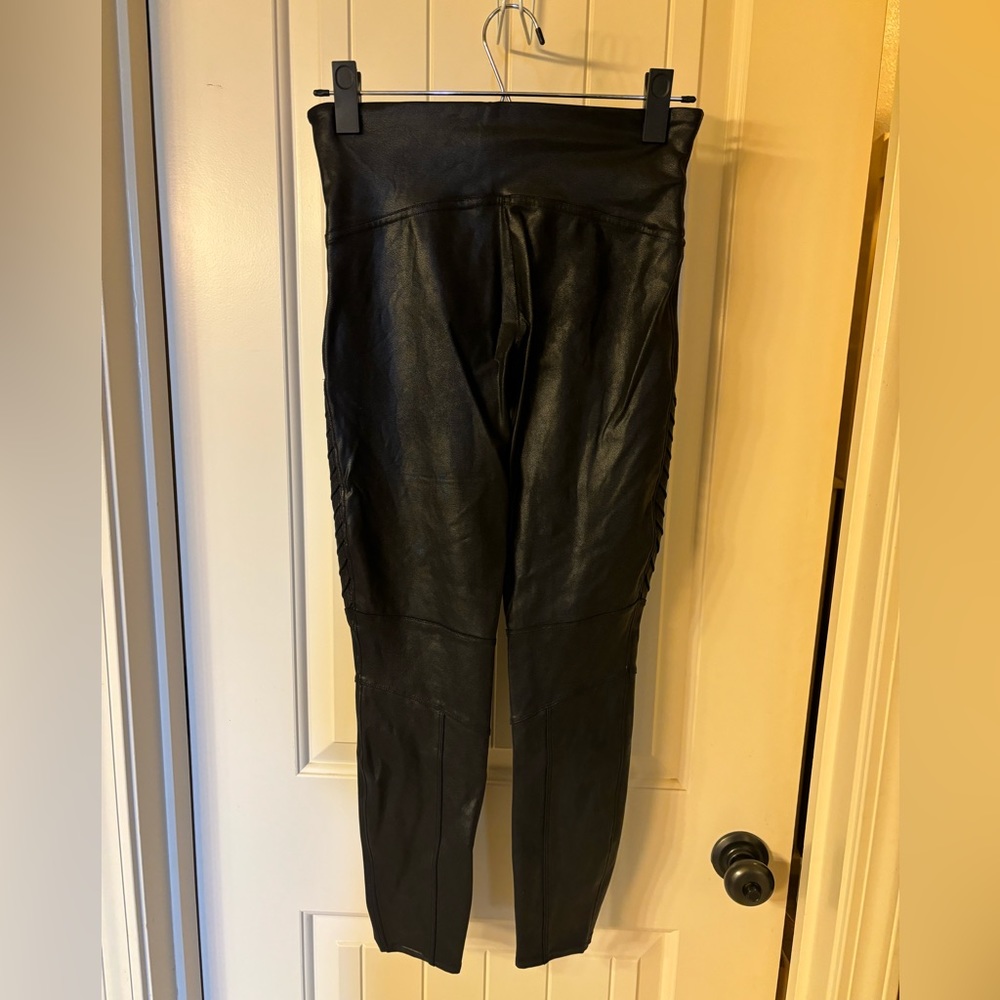 Spanx black moto leggings